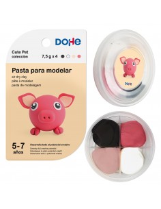 Dohe Coleccion Cute Pet Pasta para Modelar Cerdo - Ligera y Flexible - Apto para Niños de 5 a 7 Años