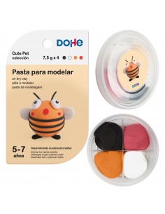 Dohe Coleccion Cute Pet Pasta para Modelar Abeja - Ligera y Flexible - Apto para Niños de 5 a 7 Años