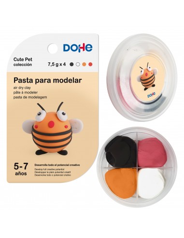 Dohe Coleccion Cute Pet Pasta para Modelar Abeja - Ligera y Flexible - Apto para Niños de 5 a 7 Años