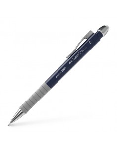 Faber-Castell Apollo Portaminas - Trazo 0.7mm - Agarre Ergonomico - Goma de Borra Integrada - Cuerpo Color Azul Oscuro