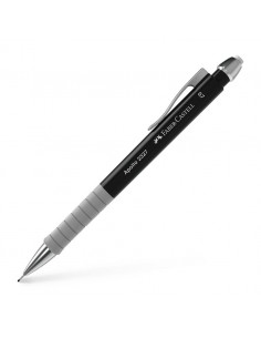 Faber-Castell Apollo Portaminas - Trazo 0.7mm - Agarre Ergonomico - Goma de Borra Integrada - Cuerpo Color Negro