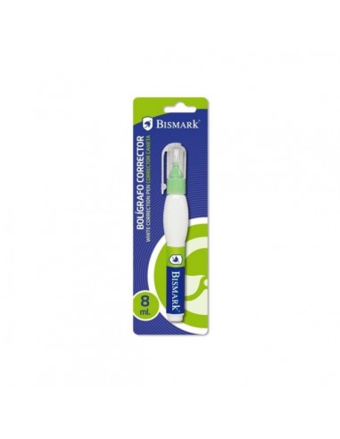 Bismark Boligrafo Corrector 8ml - Punta Metalica Fina - Alta Precision - Diseño Ergonomico