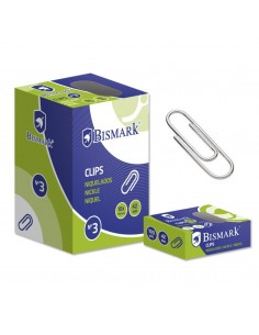 Bismark Pack de 100 Clips N 3 42mm - Niquelados