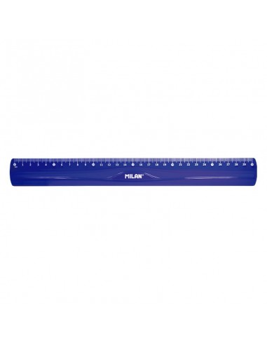 Milan Regla Flexible y Resistente - Longitud 30cm - Color Azul