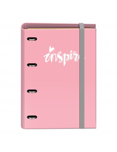 Dohe Serie Pastel Carpeta de 4 Anillas Formato A4 con Recambio de 100 Hojas - 4 Separadores de Colores - Cierre con Goma