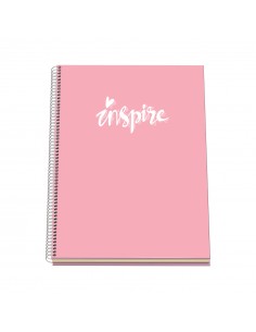 Dohe Serie Pastel Cuaderno con Espiral - Tamaño A4 de 100 Hojas 90gr - Hojas Microperforadas con 4 Taladros - Cuadricula 5mm
