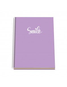 Dohe Serie Pastel Cuaderno con Espiral - Tamaño A4 de 100 Hojas 90gr - Hojas Microperforadas con 4 Taladros - Cuadricula 5mm