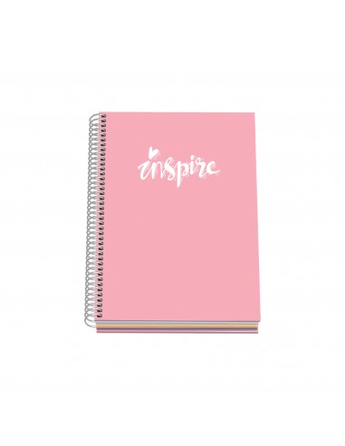 Dohe Serie Pastel Cuaderno con Espiral - Tamaño A5 de 100 Hojas 90gr - Hojas Microperforadas con 2 Taladros - Cuadricula 5mm