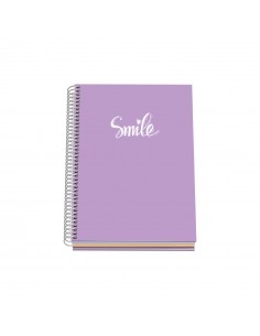 Dohe Serie Pastel Cuaderno con Espiral - Tamaño A5 de 100 Hojas 90gr - Hojas Microperforadas con 2 Taladros - Cuadricula 5mm