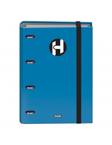 Dohe Serie Icon Carpeta de 4 Anillas Formato A4 con Recambio de 100 Hojas de 90 gr y 4 Taladros - Cierre con Goma Elastica -