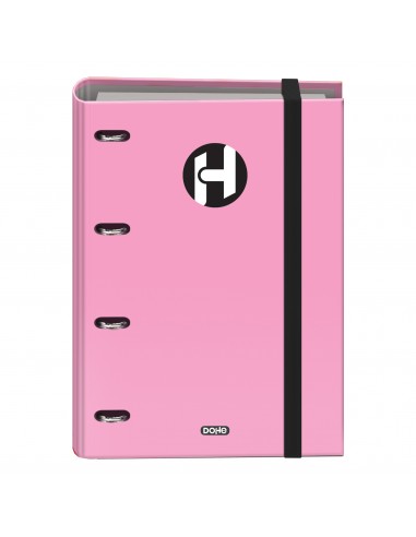 Dohe Serie Icon Carpeta de 4 Anillas Formato A4 con Recambio de 100 Hojas de 90 gr y 4 Taladros - Cierre con Goma Elastica -