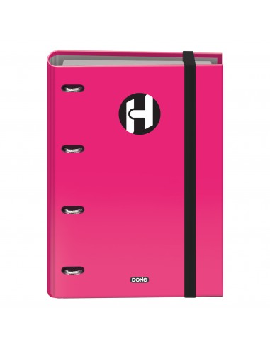 Dohe Serie Icon Carpeta de 4 Anillas Formato A4 con Recambio de 100 Hojas de 90 gr y 4 Taladros - Cierre con Goma Elastica -