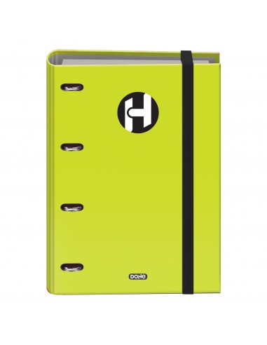 Dohe Serie Icon Carpeta de 4 Anillas Formato A4 con Recambio de 100 Hojas de 90 gr y 4 Taladros - Cierre con Goma Elastica -