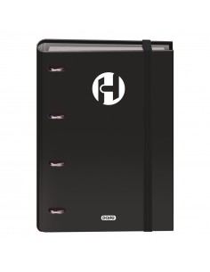Dohe Serie Icon Carpeta de 4 Anillas Formato A4 con Recambio de 100 Hojas de 90 gr y 4 Taladros - Cierre con Goma Elastica -