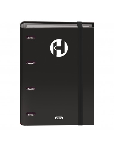 Dohe Serie Icon Carpeta de 4 Anillas Formato A4 con Recambio de 100 Hojas de 90 gr y 4 Taladros - Cierre con Goma Elastica -
