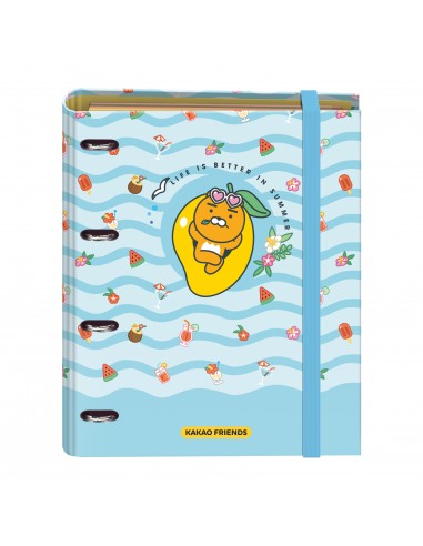 Dohe Kakao Friends Summer Holiday Carpeta de 4 Anillas Formato A4 con Recambio de 100 Hojas - 4 Separadores de Colores -