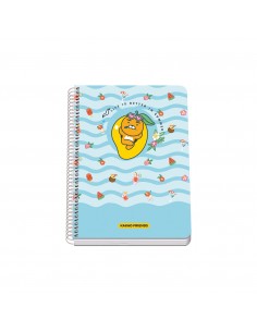 Dohe Kakao Friends Summer Holiday Cuaderno Espiral Tapa Rigida - Tamaño A5 de 80 Hojas 90gr - Hojas con Cuadricula 4mm