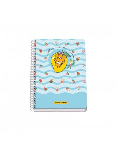 Dohe Kakao Friends Summer Holiday Cuaderno Espiral Tapa Rigida - Tamaño A5 de 80 Hojas 90gr - Hojas con Cuadricula 4mm