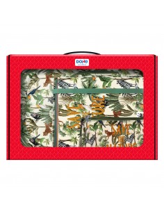 Dohe WWF Save the Nature Pack de Mochila Grande-Portatodo Triple-Carpeta de 4 Anillas Formato A4 con Recambio de 100 Hojas