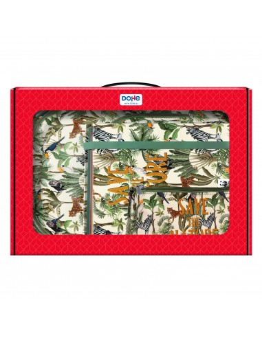 Dohe WWF Save the Nature Pack de Mochila Grande-Portatodo Triple-Carpeta de 4 Anillas Formato A4 con Recambio de 100 Hojas