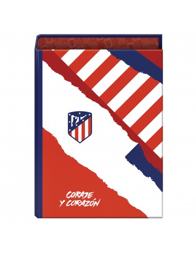 Dohe Atletico de Madrid Coraje y Corazon Carpeta de 4 Anillas Formato Folio - Cubierta de Carton Forrado - Anillas Niqueladas