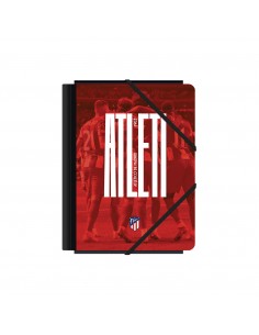 Dohe Atletico de Madrid Atleti Carpeta de Carton Contracolado Plastificado - 3 Solapas - Tamaño A5 - Guardas Impresas -