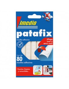 Imedio Patafix Masilla Adhesiva Blanca - Fuertes-Limpias y Removibles - 80 Piezas