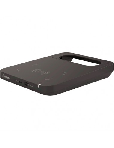 Fellowes Tallo Cargador Inalambrico - 2 Puertos USB - Carga Rapida - Color Negro