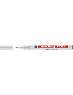 Edding 780 Rotulador Permanente de Tinta Opaca - Punta Redonda - Trazo 0.8mm - Puntas de Recambio Disponibles - Secado Rapido