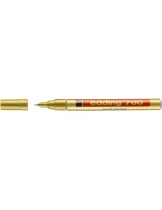 Edding 780 Rotulador Permanente de Tinta Opaca - Punta Redonda - Trazo 0.8mm - Puntas de Recambio Disponibles - Secado Rapido