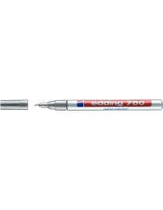 Edding 780 Rotulador Permanente de Tinta Opaca - Punta Redonda - Trazo 0.8mm - Puntas de Recambio Disponibles - Secado Rapido