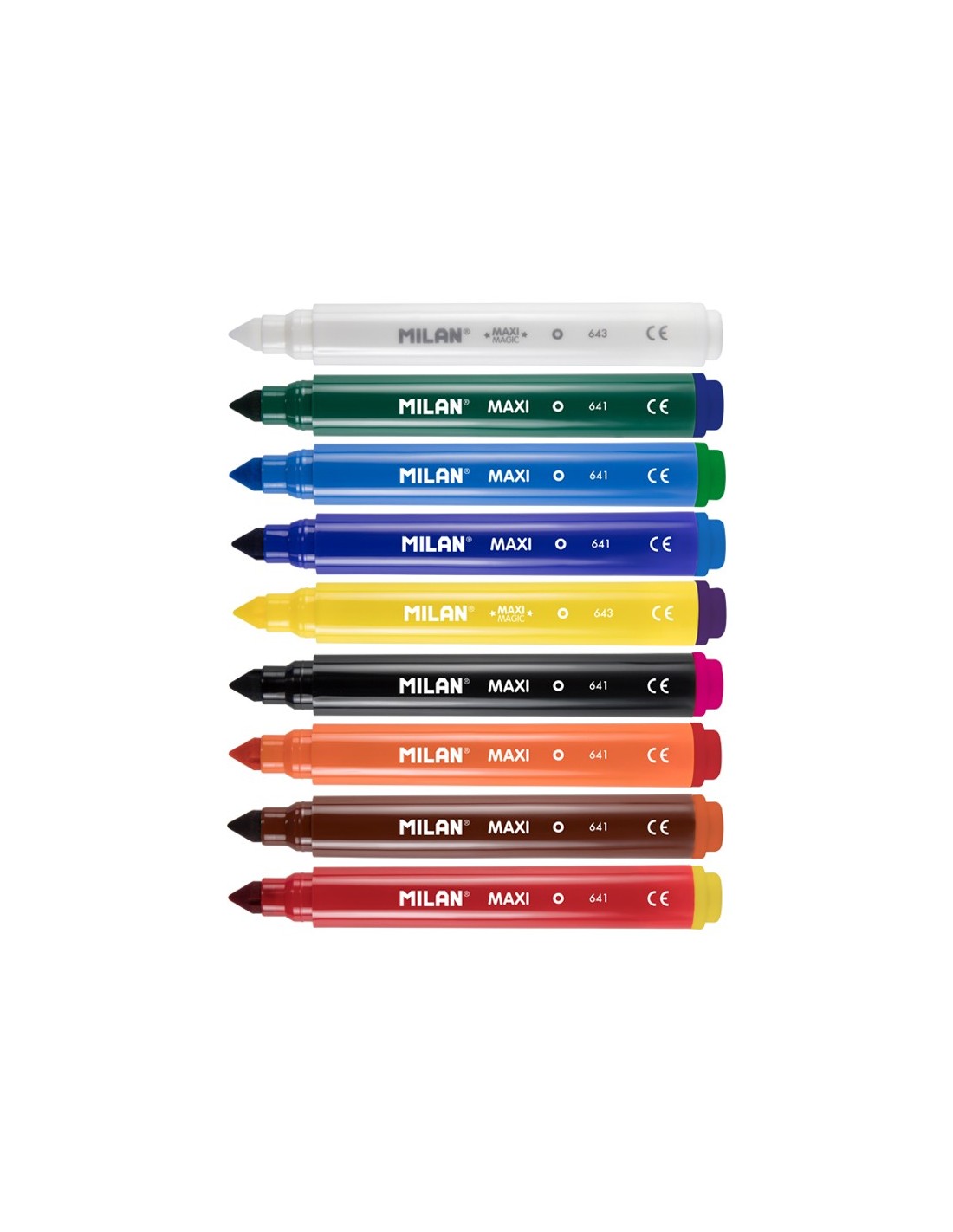 Milan Maxi Magic Pack de 8 Rotuladores de Colores 2