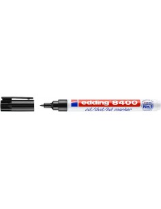 Edding 8400 Rotulador Permanente para CD-DVD y Blu-Ray - Punta Redonda - Trazo entre 0.5 y 1mm - Resistente al Agua y al