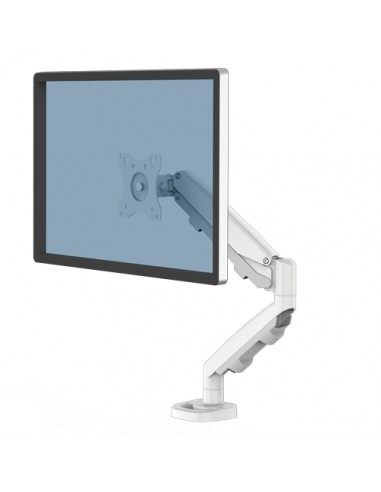 Fellowes Eppa Brazo para Monitor Individual - Hasta 39" y 8kg - Ajuste con Muelle de Gas - Color Blanco