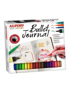 Alpino Color Experience Kit Bullet Journal con 12 Rotuladores Doble Punta (0.7mm y 2.9mm) - 2 Marcadores Pastel - 6