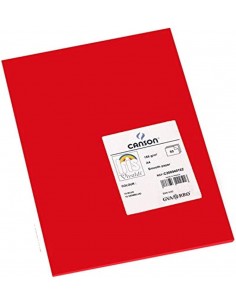 Canson Guarro Pack de 50 Cartulinas Iris A4 de 185g - 21x29.7cm - Color Rojo