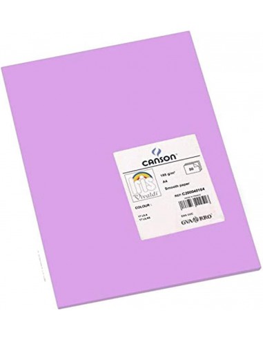 Canson Guarro Pack de 50 Cartulinas Iris A4 de 185g - 21x29.7cm - Color Lila