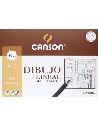 Canson Guarro Minipack de 10 Hojas - Marca Mayor - 21x29.7 - 160g - Color Blanco