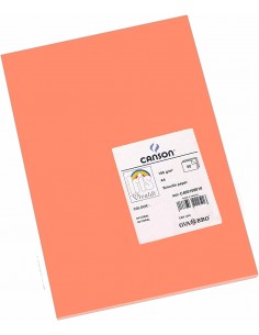 Canson Guarro Pack de 50 Cartulinas Iris A4 de 185g - 21x29.7cm - Color Coral