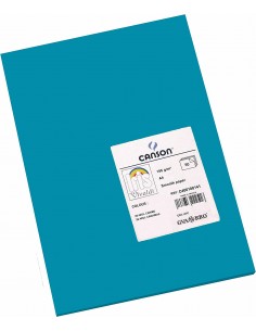 Canson Guarro Pack de 50 Cartulinas Iris A4 de 185g - 21x29.7cm - Color Azul Caribe