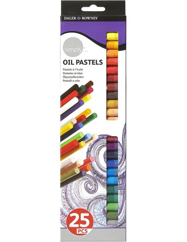 Daler Rowney Pack de 25 Pasteles Blandos - Para Amplia Variedad de Superficies - Facil de Usar - Colores Surtidos