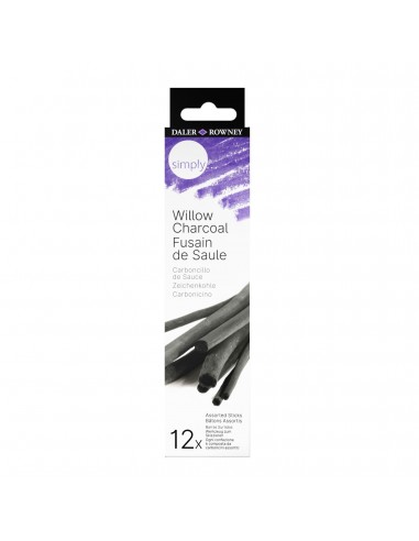 Daler Rowney Simply Pack de 12 Carboncillos Willow