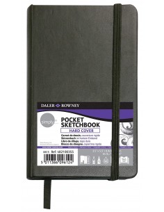 Daler Rowney Simply Cuaderno Cosido - Formato 9x14cm - 72 Hojas de Papel - 100g mg2 - Color Blanco