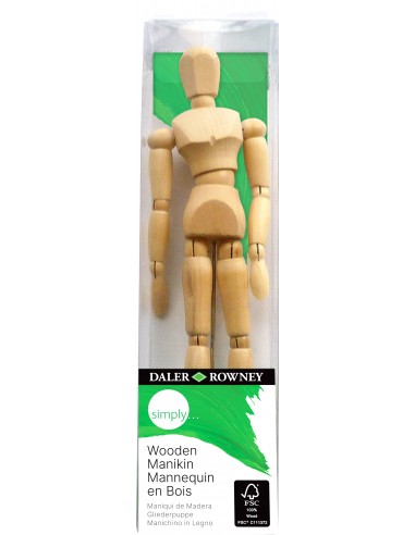 Daler Rowney Simply Maniqui de Madera Articulado 8x8cm