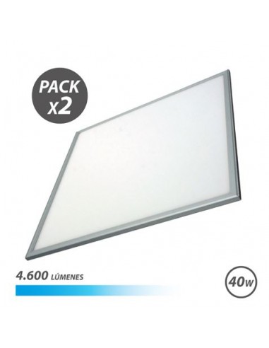 Elbat Pack 2 Paneles LED 60X60 40W 4600LM Luz Fria