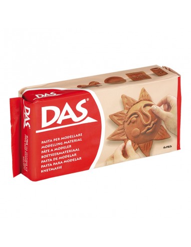 Das Pasta para Modelar - 500gr - Facil de Trabajar - Seca al Aire - Color Terracota