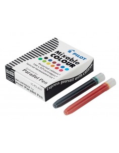 Pilot Pack de 12 Recargas para Pluma Estilografica Parallel - Capacidad 1ml - Colores Surtidos