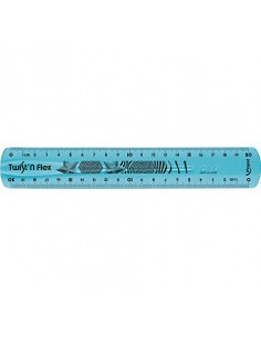Maped Twist´n Flex Regla de 20 cm. Flexible - Irrompible - Doble Graduacion - Blister de 1 uds. - Colores Surtidos-Azul