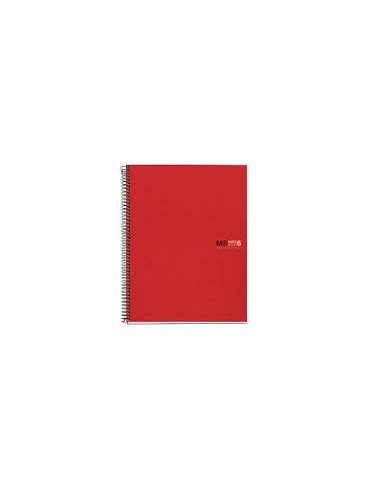 Miquel Rius Notebook6 Cuaderno de Espiral Formato A5 - 150 Hojas de 70gr Microperforadas con 2 Taladros - Cubiertas de