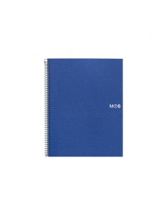 Miquel Rius Notebook6 Cuaderno de Espiral Formato A5 - 150 Hojas de 70gr Microperforadas con 2 Taladros - Cubiertas de